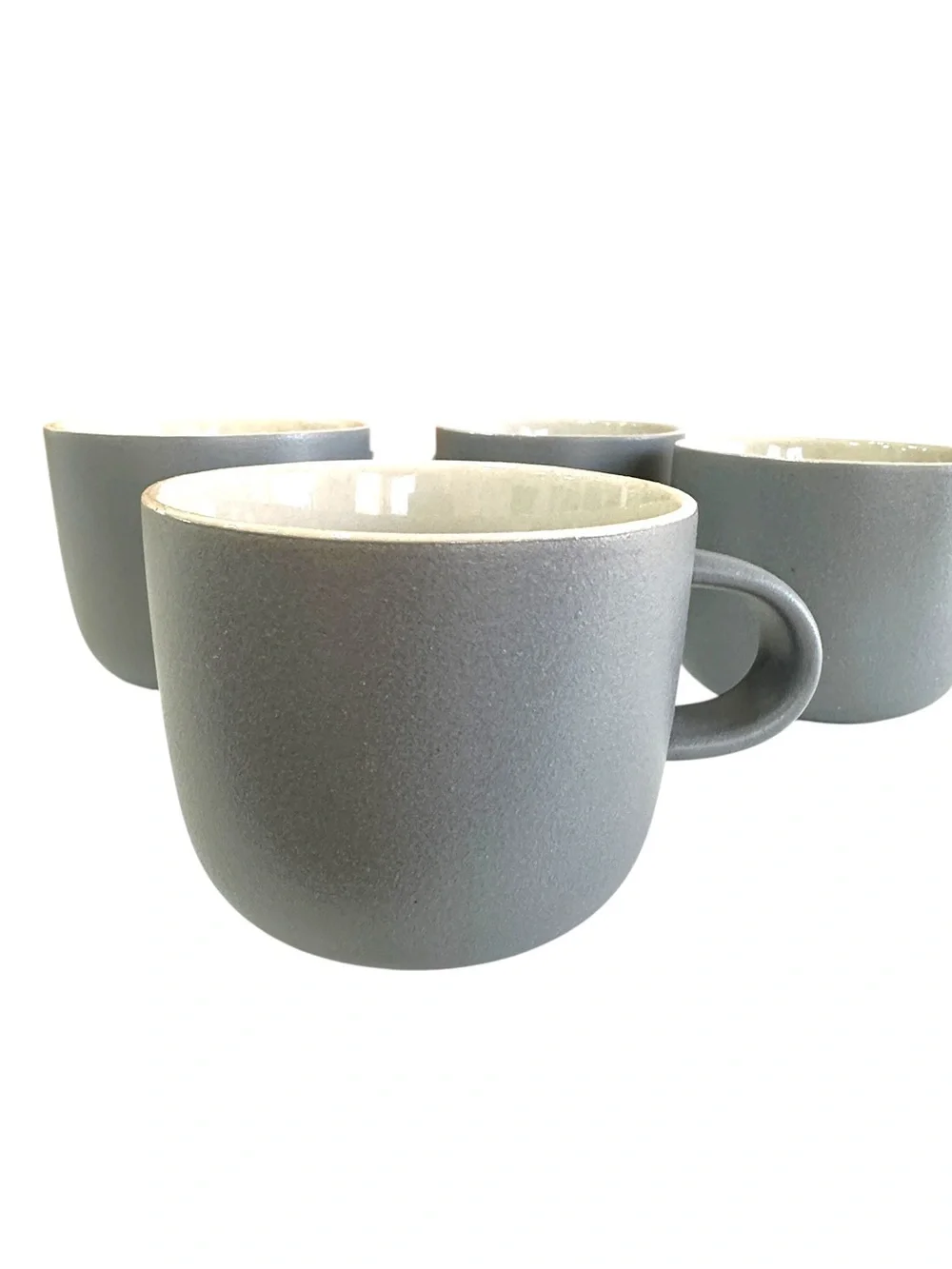 WEST ELM Aaron Probyn Kaloh Stoneware Mugs Set of 4 Anchor Gray Modern